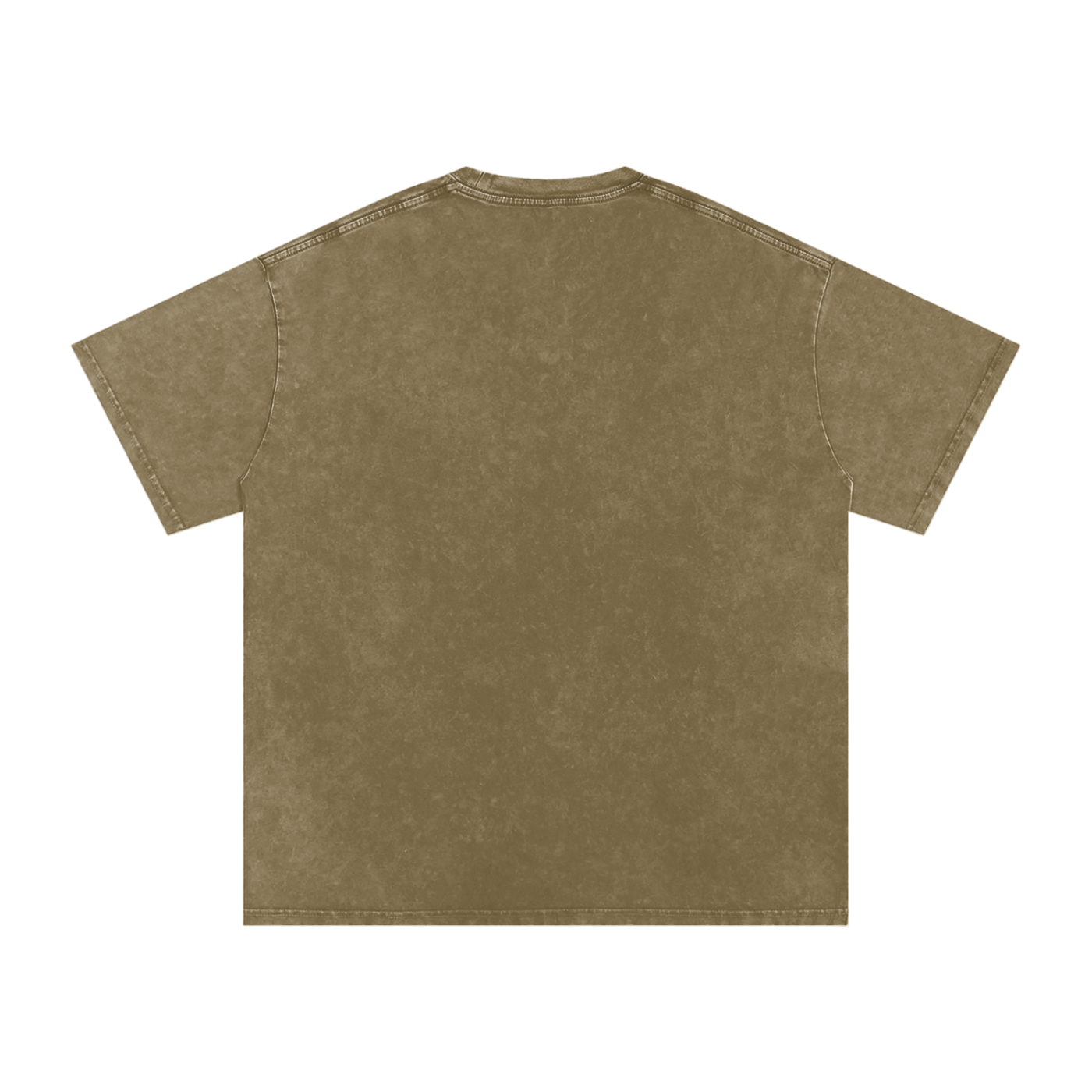 Back view of Army Green Snow Kisses oversized boxy tee.