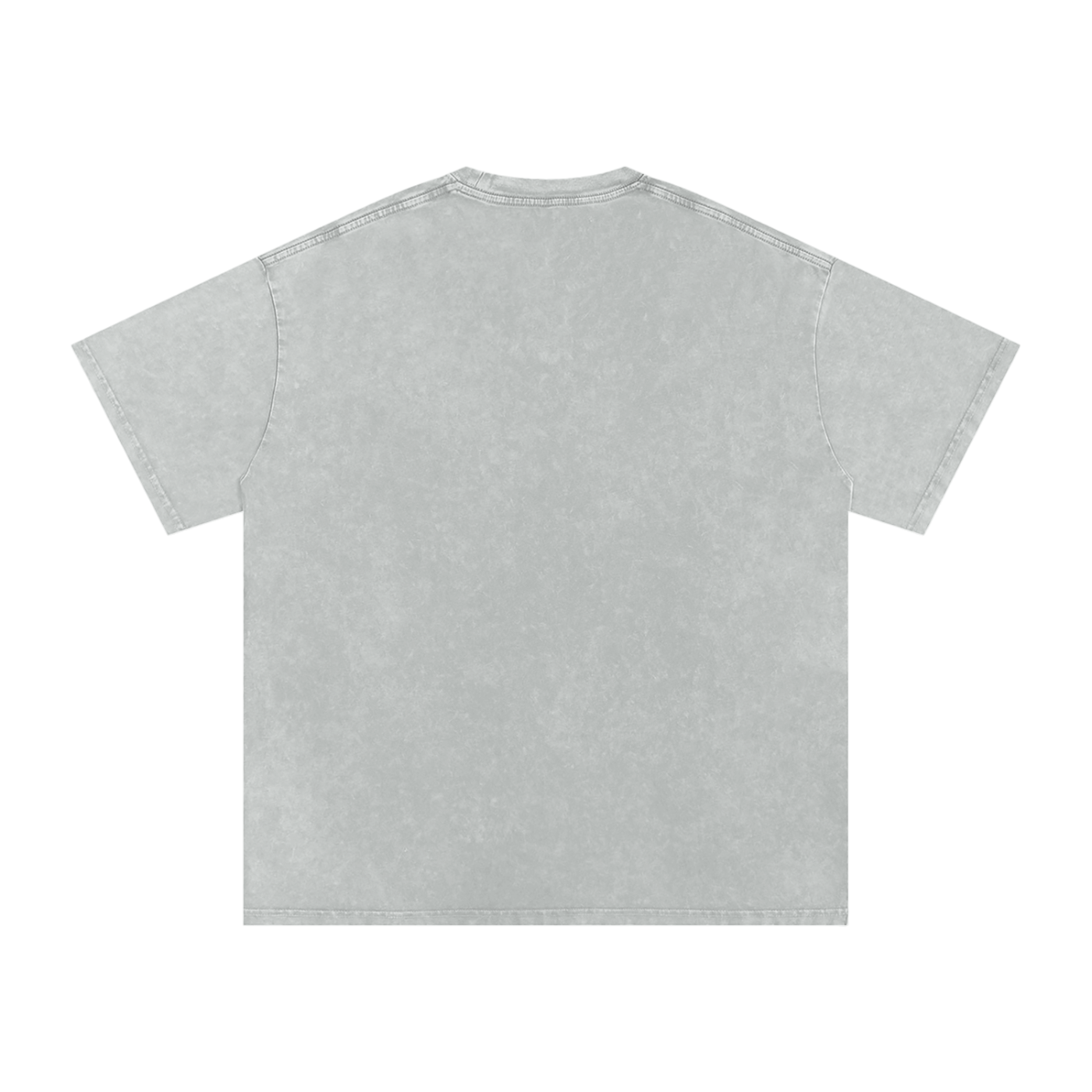 Back view of Light Gray Snow Kisses oversized boxy tee.