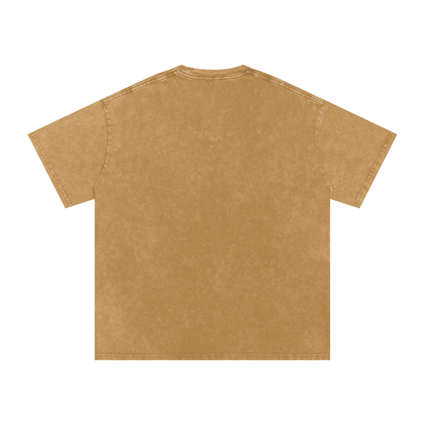 Back view of Mustard Snow Kisses oversized tee.