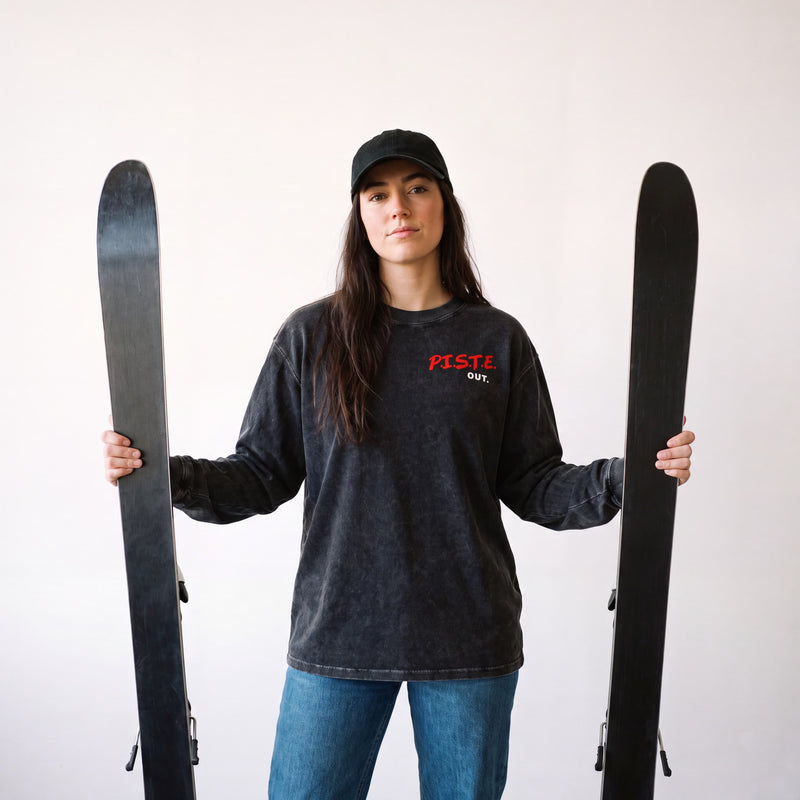 D.A.R.E. to Ski More Powder tee, front