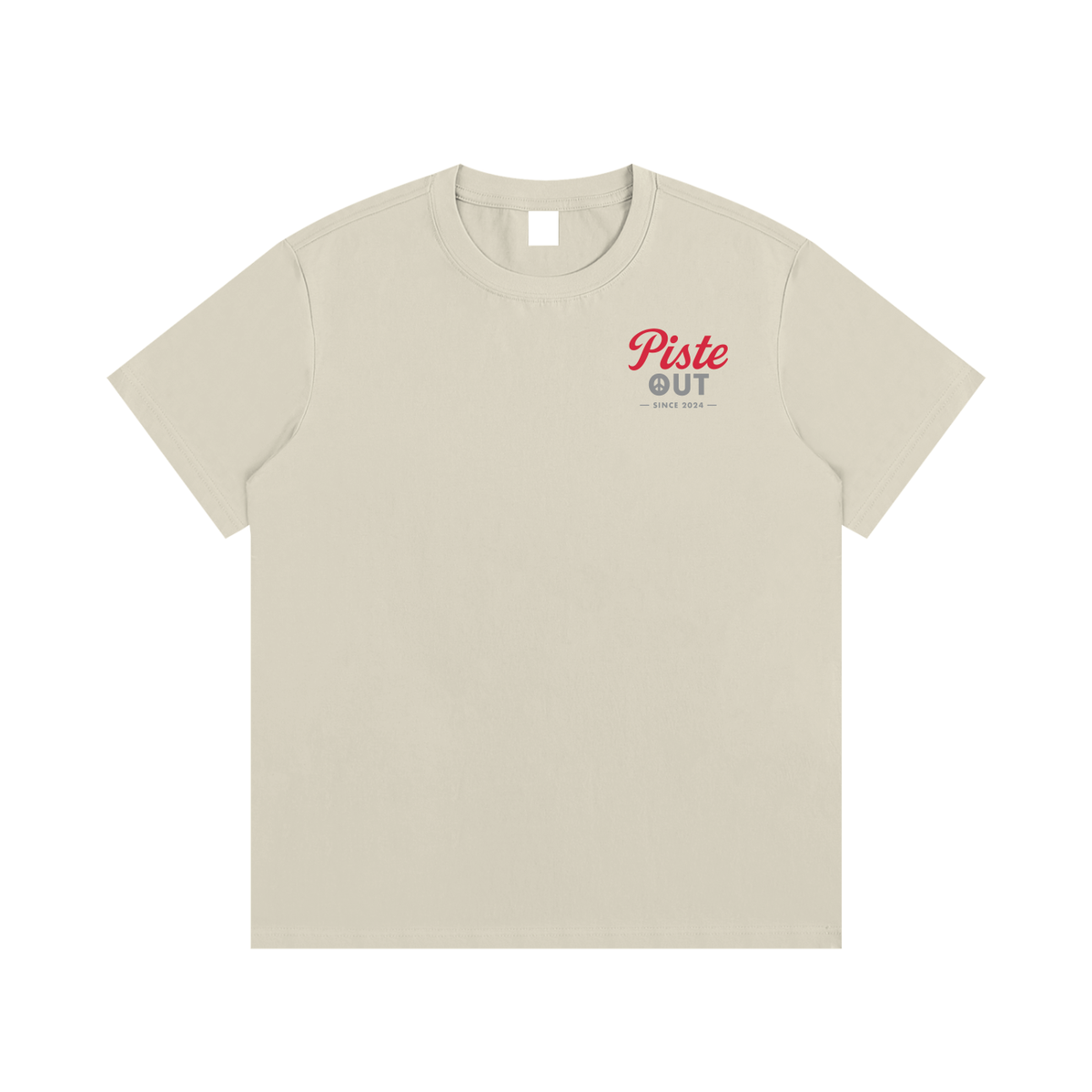 High Calorie Sports Drink tee in tan Front view