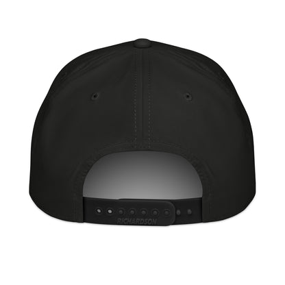 Back view of Mountain Lines Rope Hat in Black Diamond color with adjustable snapback closure and white rope accent visible along the front panel.