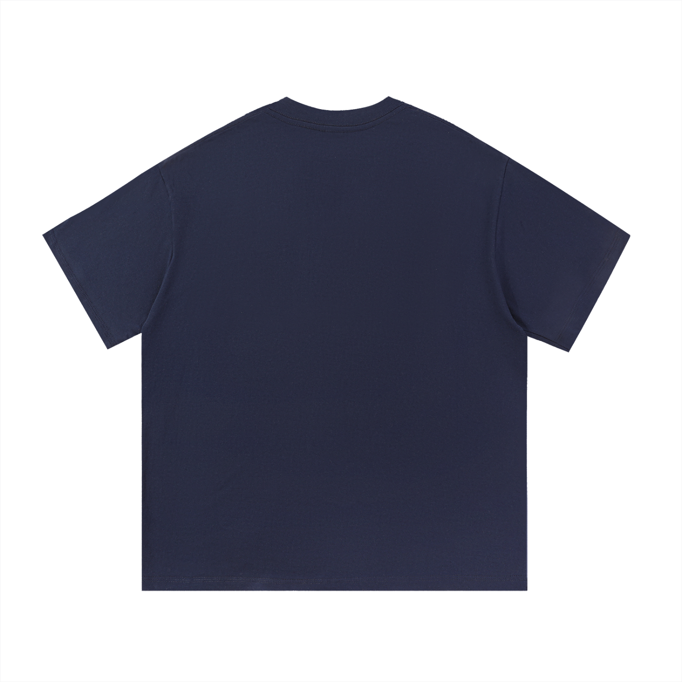 Back view of Blue Square Piste Out Outline Logo Tee showing a clean, blank back with no graphics.