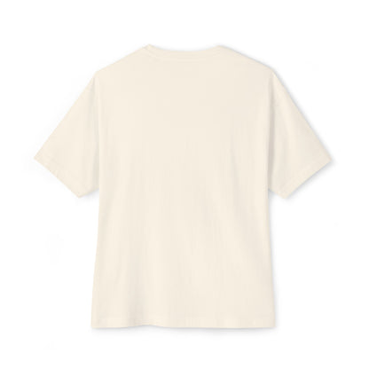 Back view of Snow Kisses cream color graphic tee showing clean blank fabric.