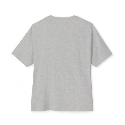 Back view of Snow Kisses gray ski culture graphic tee with plain fabric.