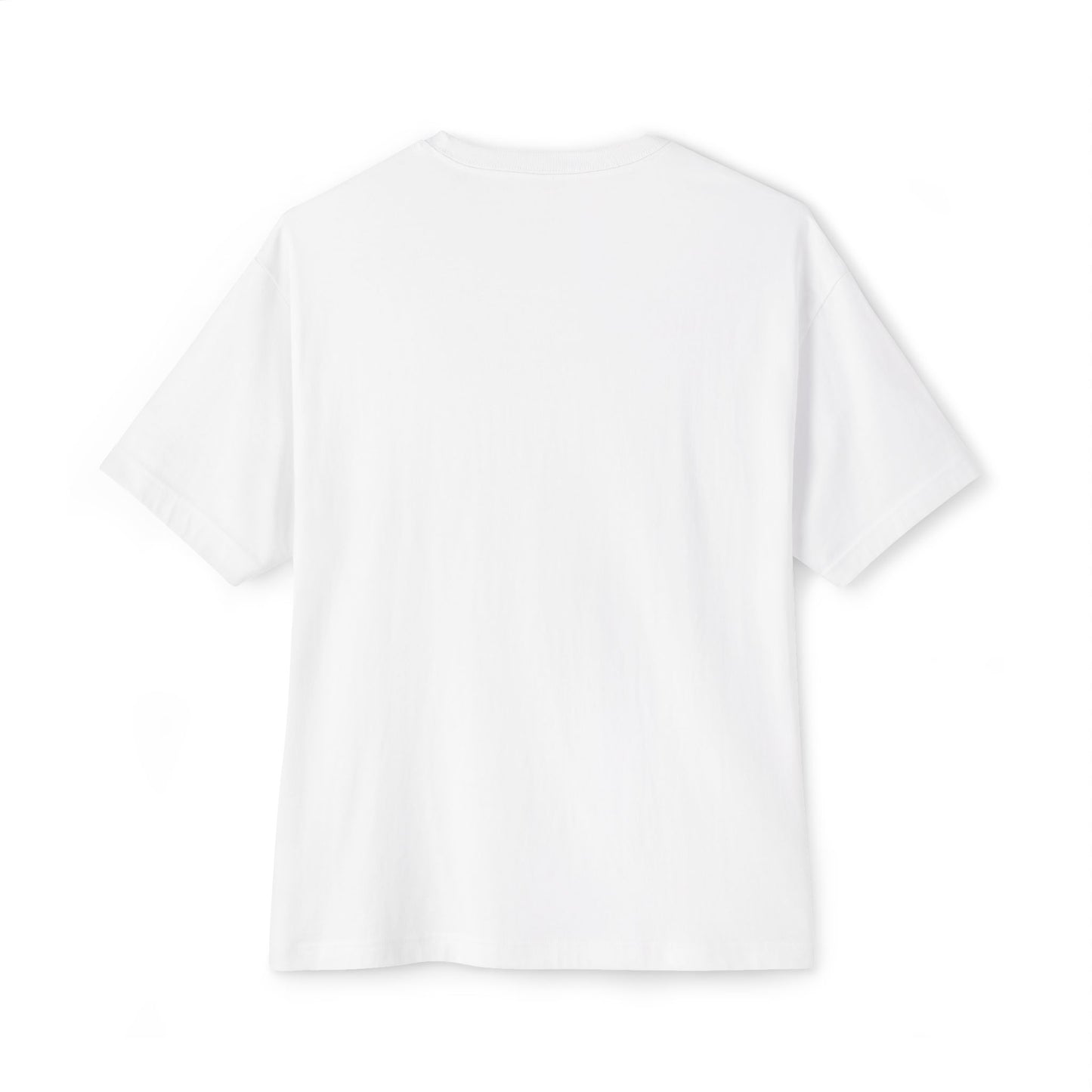 Back view of Snow Kisses white ski lifestyle t-shirt with blank back.